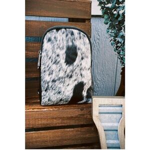 Trinity Ranch Genuine Hair-On Cowhide Collection Sling Bag